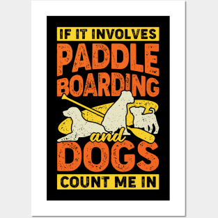 Standup Paddleboarding Dog Lover Gift Posters and Art